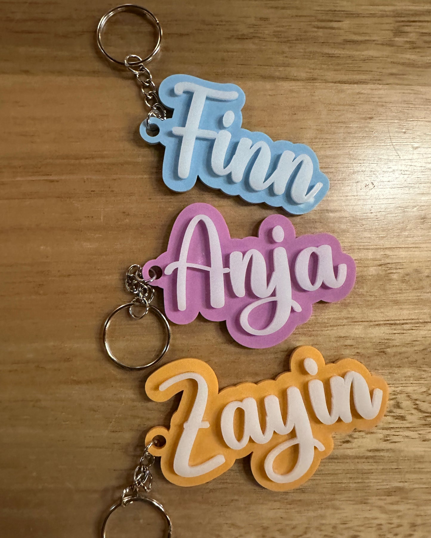 3D Pastel Acrylic Bag Tag