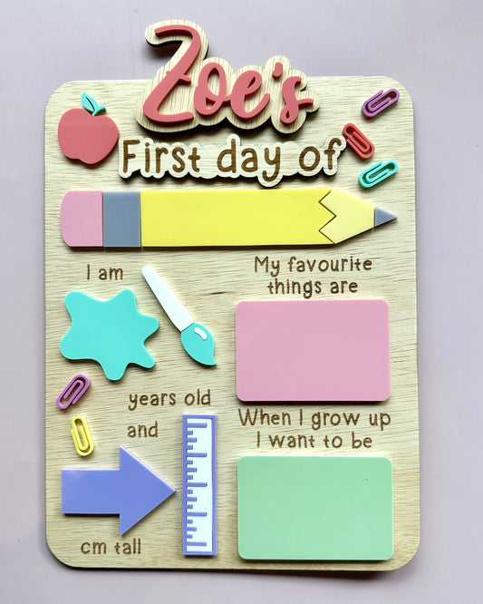 First Day of School Board - Design A