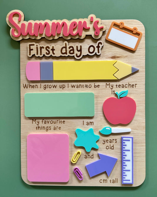 First Day of School Board - Design B