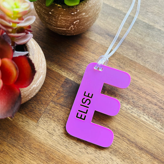 Capital Letter Bag Tag