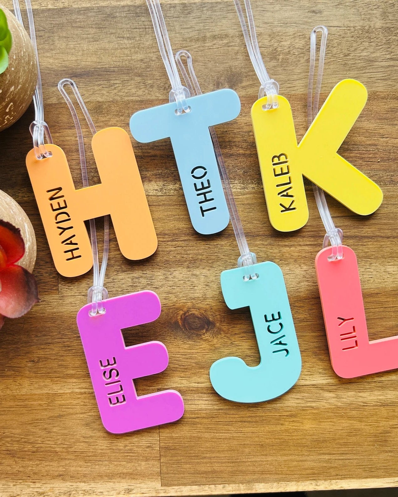 Capital Letter Bag Tag