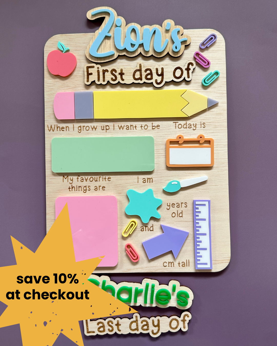 First Day of School Board - Design C