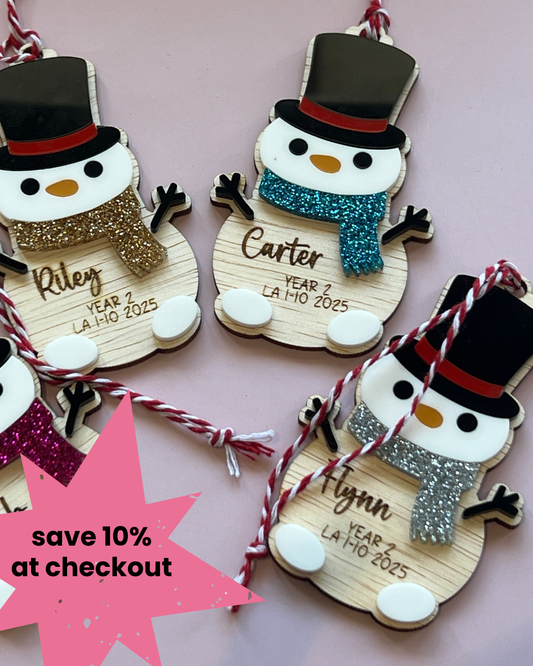 DIY Classmates Snowman Ornaments Kit